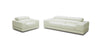 Divani Casa Chrysanthemum Modern White Genuine Leather Sofa Set
