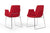 Modrest Altair Mid-Century Red Fabric Dining Chair