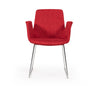 Modrest Altair Mid-Century Red Fabric Dining Chair