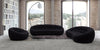 Divani Casa Yolonda Modern Curved Black Fabric Chair Model VGEV-2126C-CHR-BLK