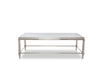 Modrest Agar Modern Glass & Stainless Steel Coffee Table