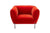 Divani Casa Loma Modern Red Velvet Chair Model VGKK2799-1S-RED