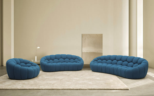 Divani Casa Yolonda Modern Curved Dark Teal Fabric Chair Model VGEV2126C-CHR-C-15