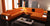 Bonded Leather Polaris Orange Leather Sectional Sofa