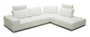 Divani Casa Martha Modern White Leather Right Facing Sectional Sofa Model VGKK5615B-M2827