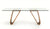 Modrest Draper Mid-Century Walnut & Glass Dining Table