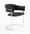Modrest Allie Contemporary Black Leatherette Dining Chair
