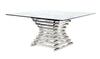 Modrest Crawford Contemporary Clear Glass Square Dining Table