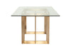 Modrest Keaton Modern Glass & Brass Dining Table