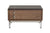 Nova Domus Ria Contemporary Brown Eco-Leather & Walnut Nightstand