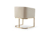 Modrest Yukon Modern Beige Bonded And Antique Brass Dining Chair Model VGVC-B8362