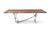 Modrest Addy Modern Walnut & Stainless Steel Dining Table