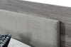 Nova Domus Enzo Italian Modern Grey Oak & Fabric Bed w/ Nightstands