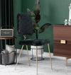 Candace - Modern Black Faux Fur Dining Chair (Set of 2)