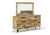 Modrest Sala Modern Light Wood Dresser & Mirror Set
