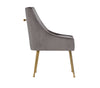 Modrest Castana Modern Grey Velvet & Gold Dining Chair (Set Of 2) Model VGRH-RHS-DC-101-GRY