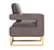 Modrest Edna Modern Grey Velvet & Gold Accent Chair Model VGRH-RHS-AC-201-GRY