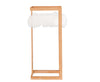 Modrest Halifax Modern White Faux Fur & Rosegold Bar Stool