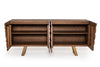 Modrest Finley Mid-Century Walnut & Gold Buffet