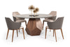 Modrest Rackham Mid-Century Walnut Round Dining Table