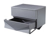 Modrest Duke Modern Grey & Black Gun Chrome Nightstand