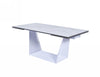 Modrest Baldwin - Modern White Ceramic Extendable Dining Table