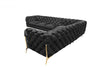 Divani Casa Sheila Modern Black Velvet Sectional Sofa Model VGCA1346A-BLK