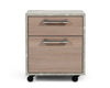 Nova Domus Boston Modern Brown Oak & Faux Concrete Office Small File Cabinet