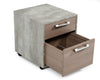 Nova Domus Boston Modern Brown Oak & Faux Concrete Office Small File Cabinet