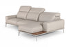 Lamod Italia Villeneuve Italian Modern Light Grey Leather Right Facing Sectional Sofa Model VGNTVILLENEUVE-LTGRY