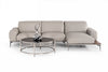 Lamod Italia Villeneuve Italian Modern Light Grey Leather Right Facing Sectional Sofa Model VGNTVILLENEUVE-LTGRY