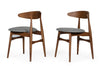 Modrest Prospect Modern Grey Fabric & Walnut Dining Chair (Set Of 2) Model VGMAMI-446