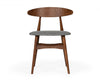 Modrest Prospect Modern Grey Fabric & Walnut Dining Chair (Set Of 2) Model VGMAMI-446