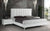 Nova Domus Angela - Italian Modern White Eco Leather Bed w/ Nightstands