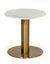 Modrest Fairway - Glam White Marble and Brushed Gold End Table