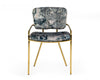 Modrest Farnon Modern Patterned Velvet And Gold Dining Chair Model VGEUMC-9560-A