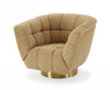 Divani Casa Granby Glam Mustard And Gold Fabric Chair Model VGODZW-946-CHR