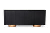 Modrest Peak - Modern White Ceramic/Black Oak/Rosegold Buffet 