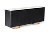 Modrest Peak - Modern White Ceramic/Black Oak/Rosegold Buffet 