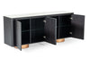 Modrest Peak - Modern White Ceramic/Black Oak/Rosegold Buffet 