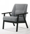 Modrest Borden Modern Black And Grey Fabric Accent Chair Model VGMAMI-972-CHR