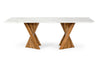 Modrest Cadence - Modern Walnut & Marble Dining Table