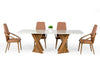 Modrest Cadence - Modern Walnut & Marble Dining Table