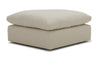 Divani Casa Fedora - Modern White Fabric Sectional Sofa + Ottoman