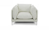 Divani Casa Harvest Modern White Full Leather Chair Model VGKKKF2627-L2927-CHR