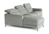 Divani Casa Lupita Modern Grey Fabric Left Facing Sectional Sofa Model VGKMKM.5000-LF