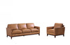 Divani Casa Naylor Modern Brown Italian Leather Split Chair Model VGCA6394-BRN-CH