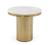 Modrest Rocky - Glam White & Gold End Table
