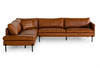 Divani Casa Sherry Modern Cognac Leather Left Facing Sectional Sofa Model VGKKKF.1061Z-CGN-LAF-SECT