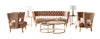 Divani Casa Courtney Beige & Gold Fabric Lounge Chair Model VGYUHD-1927-CH